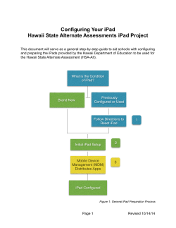 HSA-Alt iPad Project Step-by-Step Guide
