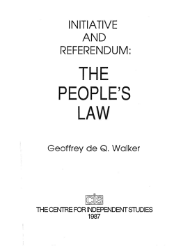 Walker G de Q - The Peoples Law