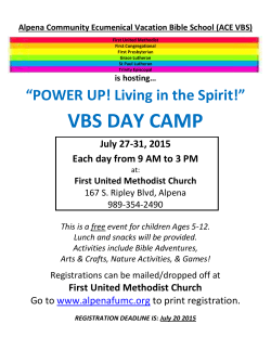 VBS DAY CAMP - First United Methodist Church