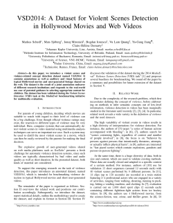 A Dataset for Violent Scenes Detection in Hollywood Movies and