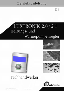 Luxtronik 2.0 / 2.1 - Alpha