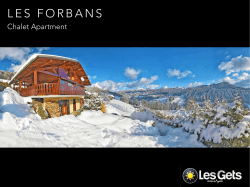 Les Forbans Brochure - Les Gets Chalet Management & Rentals