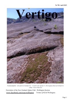 Vertigo - New Zealand Alpine Club