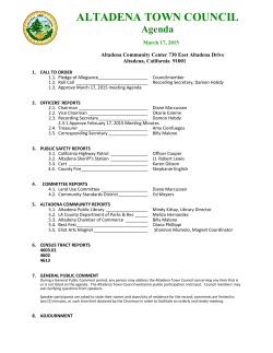 Agenda for the regular ATC meeting, March 17th, 2015