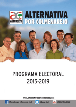 Programa electoral de AxC - ALTERNATIVA por COLMENAREJO
