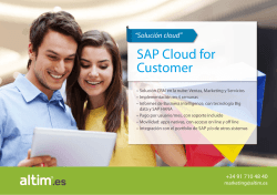 SAP Cloud for Customer