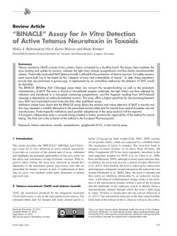 âBINACLEâ Assay for In Vitro Detection of Active Tetanus Neurotoxin
