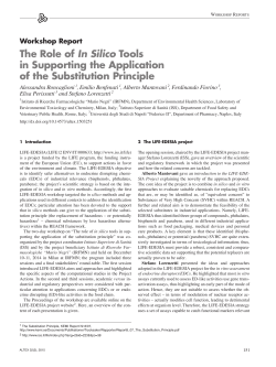 The Role of In Silico Tools in Supporting the Application of the