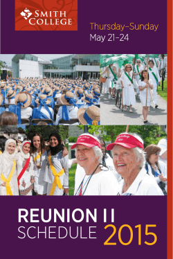View the All Reunion program - Alumnae Association of Smith College