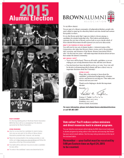 election brochure - Brown Alumni Association