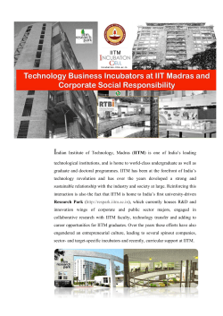 Indian Institute of Technology, Madras (IITM) is one of India`s leading