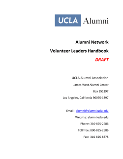 Volunteer Leaders Handbook (Draft)