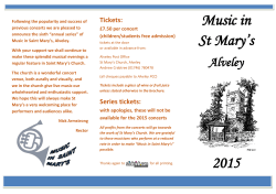 Music in St Mary`s 2015
