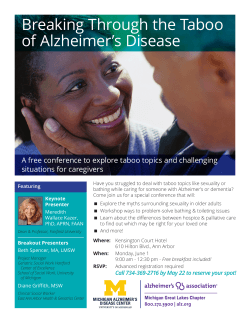 Conference flyer  - UMHS Alzheimer`s Disease Center