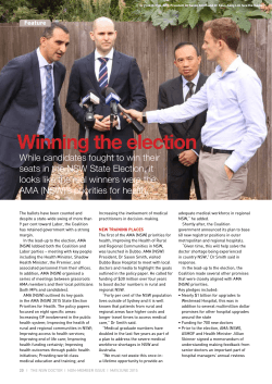 Winning the election  - Australian Medical Association NSW