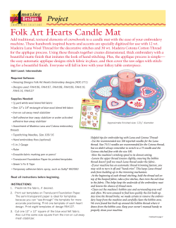 Folk Art Hearts Candle Mat