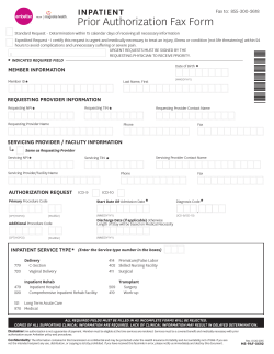 Ambetter Mississippi Inpatient Prior Authorization Fax Form