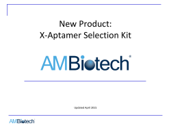New Product: X-Aptamer Selection Kit