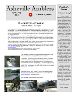 Newsletter - Asheville Amblers Walking Club