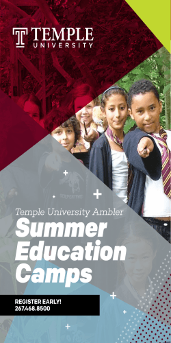 Summer Education Camps - Temple University Ambler