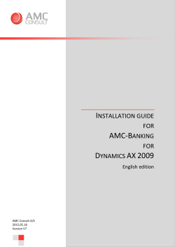 AMC-Banking 2009 Install Guide