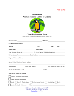 New Client Form - Animal Medical Center of Corona