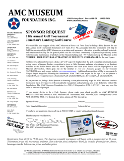 Sponsorship Sign up form - Air Mobility Command Museum