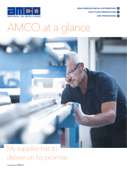 AMCO short overview - AMCO Metall
