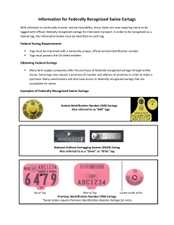 Information for Federally Recognized Swine Eartags
