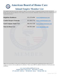 Inland Empire Directory - American Board of Home Care