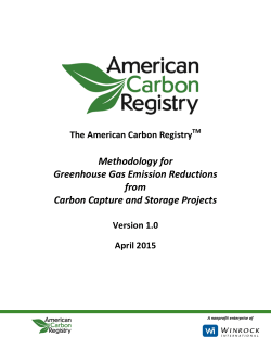 GHG Emissions Reductions from Carbon Capture and Storage