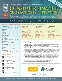 consumer finance class actions & litigation