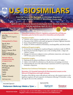 U.S. BIOSIMILARS - American Conference Institute