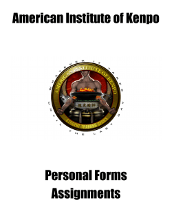 AIK Personal Forms PDF - American Institute of Kenpo