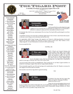 May Newsletter - American Legion