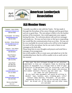 April - American Lumberjack Association