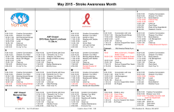 May 2015 Calendar for Mission - The American Stroke Foundation