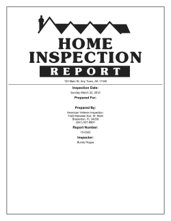 View a Sample Inspection Report