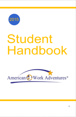 AWA Handbook Summer 2015 - American Work Adventures