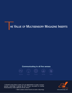 THE VALUE OF MULTISENSORY MAGAZINE INSERTS