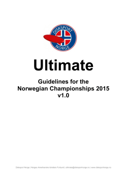 Guidelines for the Norwegian Championships 2015 v1.0