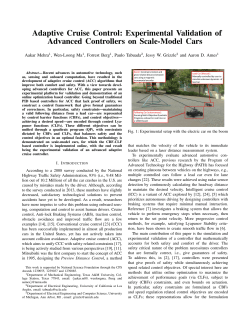 Adaptive Cruise Control: Experimental Validation of