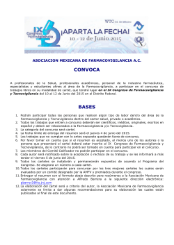 convoca bases - AMFV | AsociaciÃ³n Mexicana de Farmacovigilancia