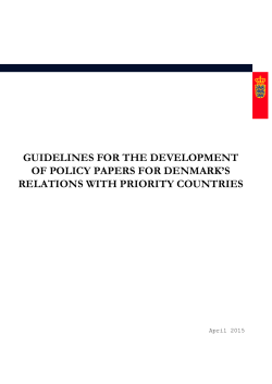 guidelines for the development of policy papers for denmark`s