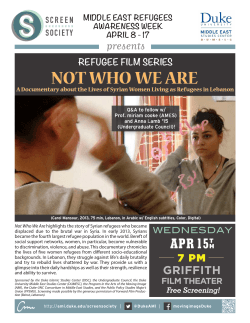NOT WHO WE ARE - Program in Arts of the Moving Image