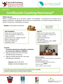 CertificaciÃ³n Coaching Nutricional*