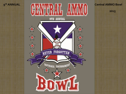 9th ANNUAL Central AMMO Bowl 2015