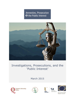 Investigations, Prosecutions, and the `Public Interest`