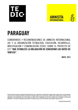 mayo, 2015 - AmnistÃ­a Internacional Paraguay