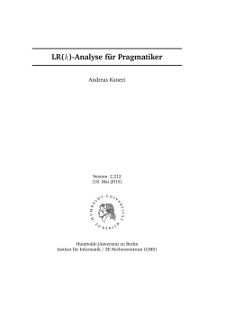 LR(k)-Analyse fÃ¼r Pragmatiker - Hu